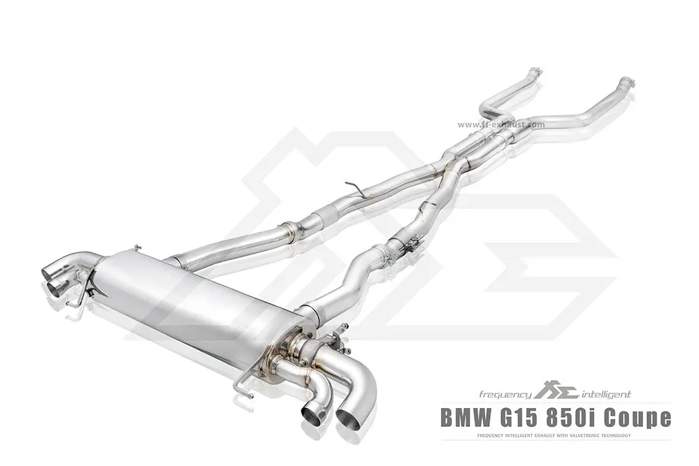 Fi Exhaust Front Pipe + Mid X-Pipe + Valvetronic Muffler (Retains Oem Valve Settings - No Remote) - G14/ G15/ G16 M850i 2019-Up 1