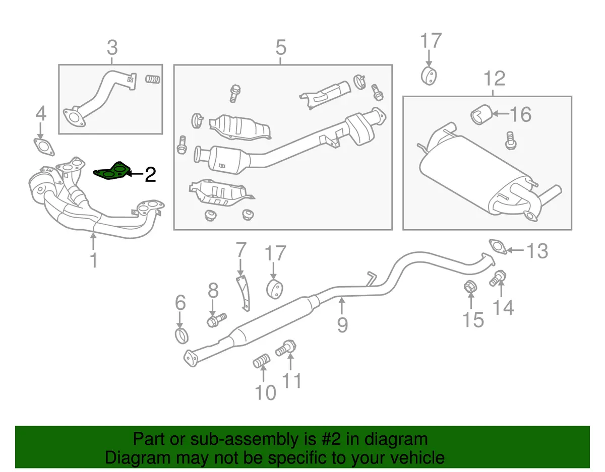 Oem Toyota Gr86 / Brz Exhaust Manifold Gasket 2