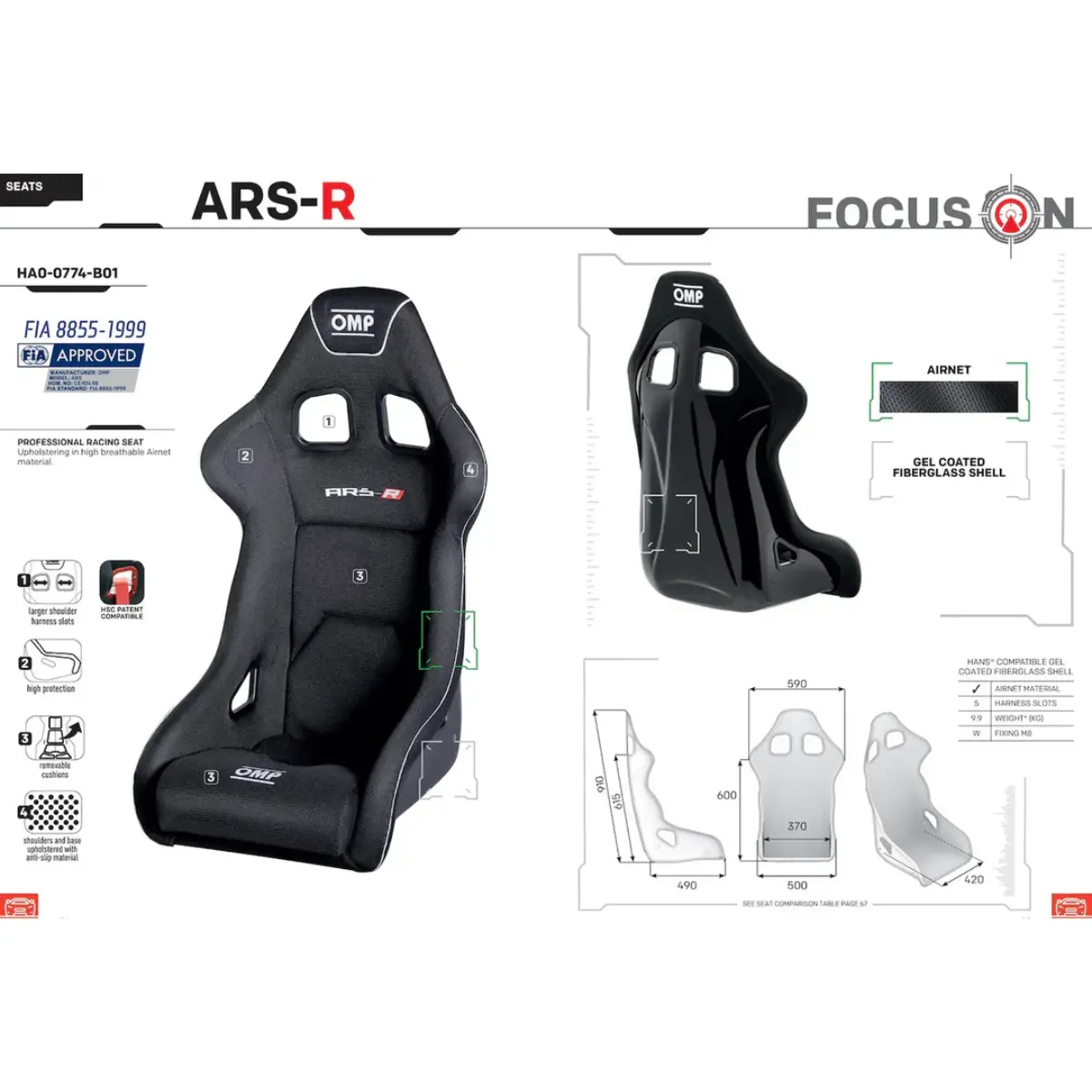 Omp Ars-R Racing Seat (Fia Approved) 2