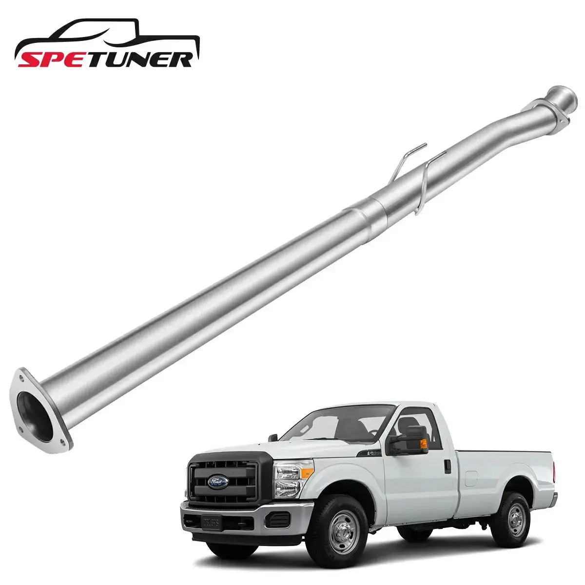 4"/5" 2011-2019 Ford 6.7 Powerstroke Dpf Delete Race Pipe W/Muffler Exhaust 1