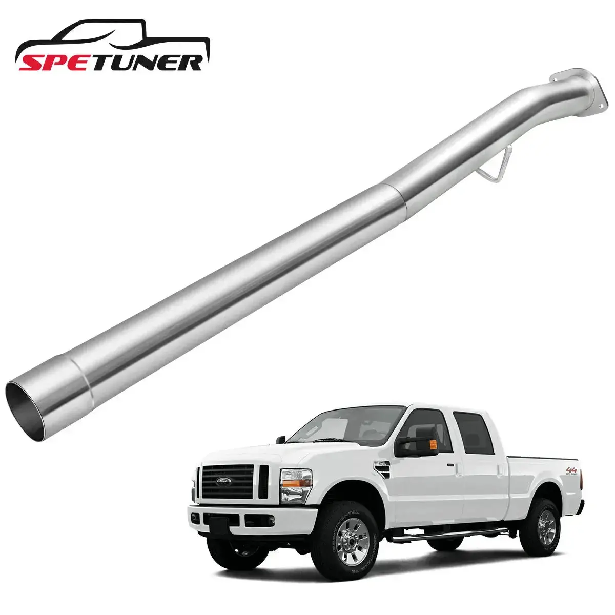 4"/5" 2008-2010 Ford 6.4 Powerstroke Cat & Dpf Delete Race Pipe 1