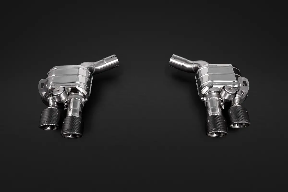 Capristo Valved Exhaust, Mid-Pipes + Carbon Tips (Ces3) - Porsche 971 Panamera Gts/Turbo/S 1
