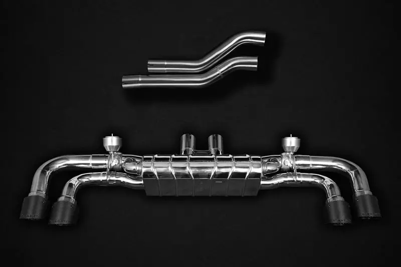 Capristo Valved Exhaust + Mid-Silencer Spares + Carbon Tips (Ces3) - Porsche 536 Cayenne S 2.9 (19+) 1