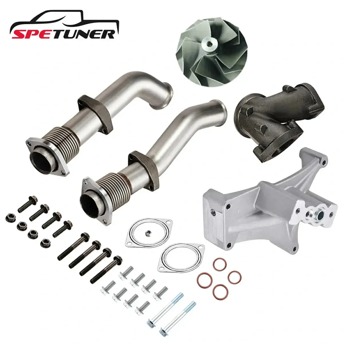 Bellowed Up-Pipe Kit & Ebpv & Turbo For Ford 1999.5-2003 7.3L Powerstroke 1