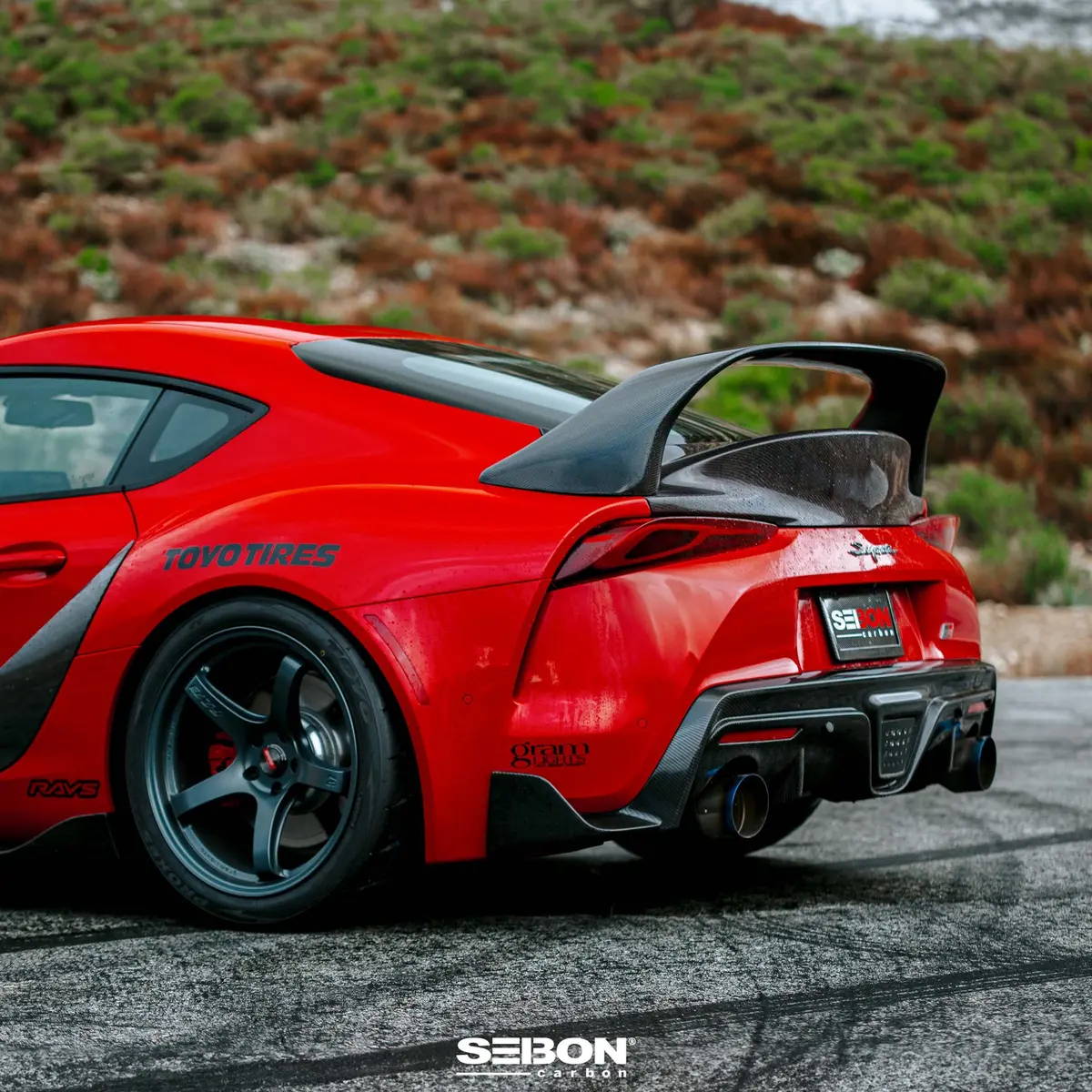 Seibon Gr Supra Mb-Style Carbon Fiber Rear Spoiler 2
