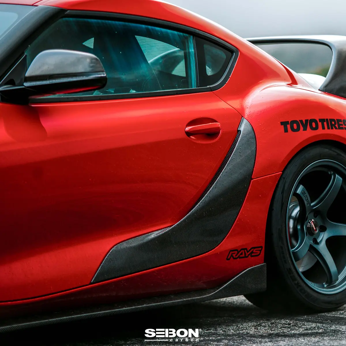 Seibon Gr Supra Oem-Style Carbon Fiber Door Garnish 2