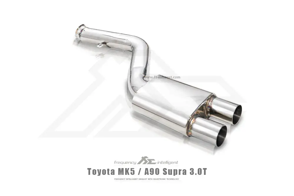 Fi Exhaust Front Pipe + Mid Pipe + Valvetronic Muffler + Dual Silver Tips (Retains Oem Valve Settings - No Remote) - Toyota Mk5 A90 Supra 2020-Up (Ultimate Power Version) 1