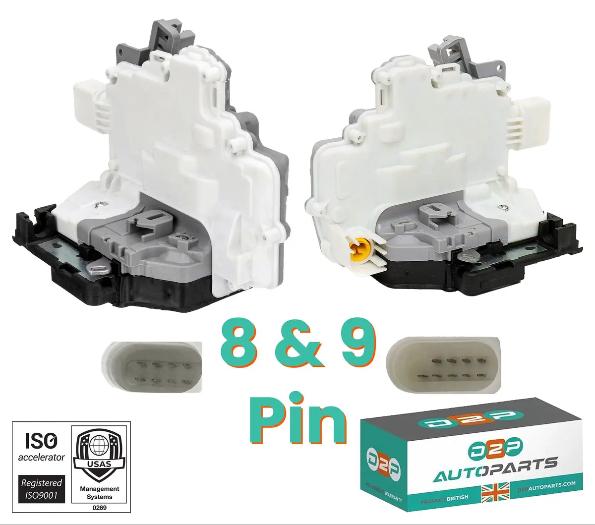 Front Left & Right Door Lock Actuator  For Audi: A4, A4 Allroad, A5, Q3, Q5, Q7, Tt, Vw: Touareg 1