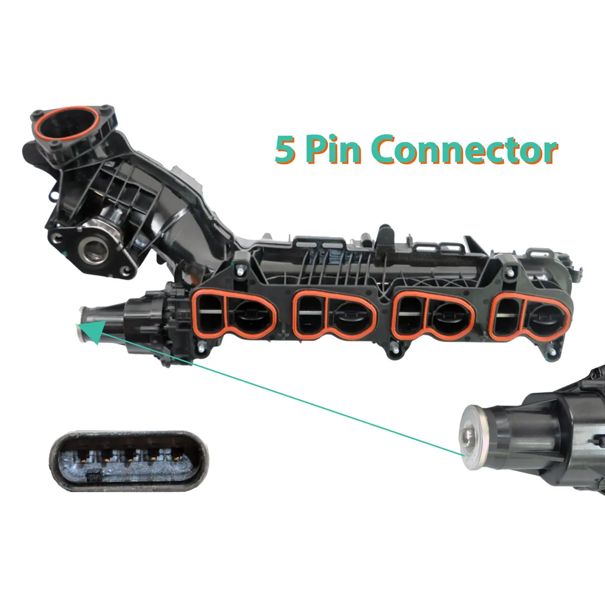 Intake Inlet Manifold With Actuator For Bmw: 1 Series, 2 Series, 3 Series, 4 Series, 5 Series, 6 Series, 7 Series, X3, X4, X5, 1