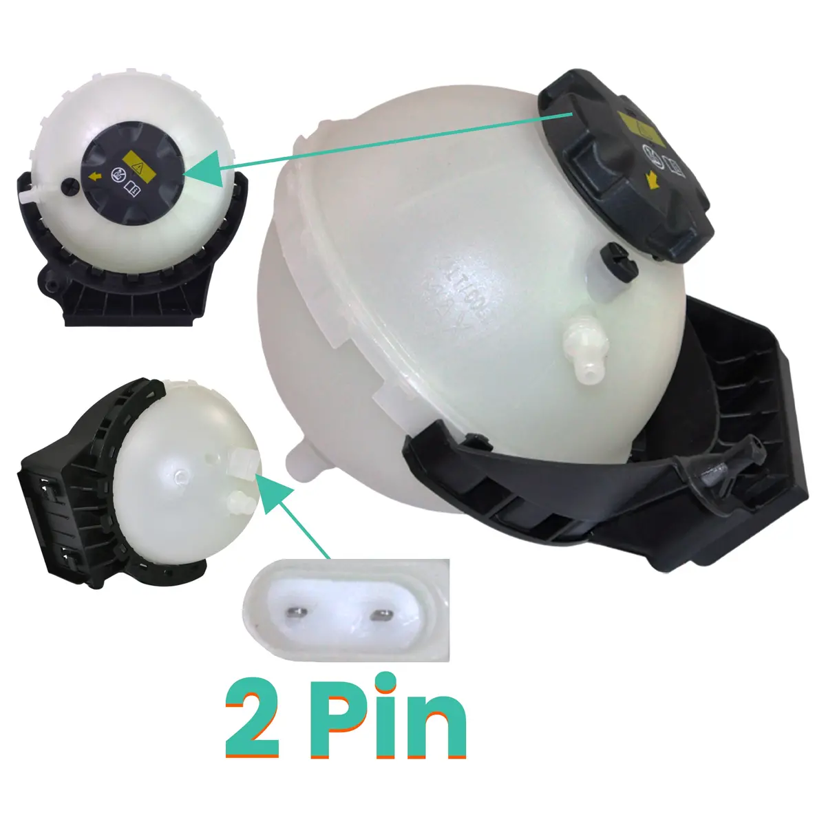 Radiator Coolant Expansion Header Tank & Cap For Bmw: 1 Series, 2 Series, 3 Series, 4 Series 1