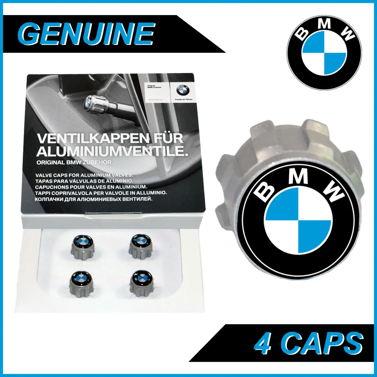 Genuine Bmw 4X Wheel Tyre Air Valve Caps For X1-X7 F20 F87 F45 F30 Z4 G14 36122447401 1