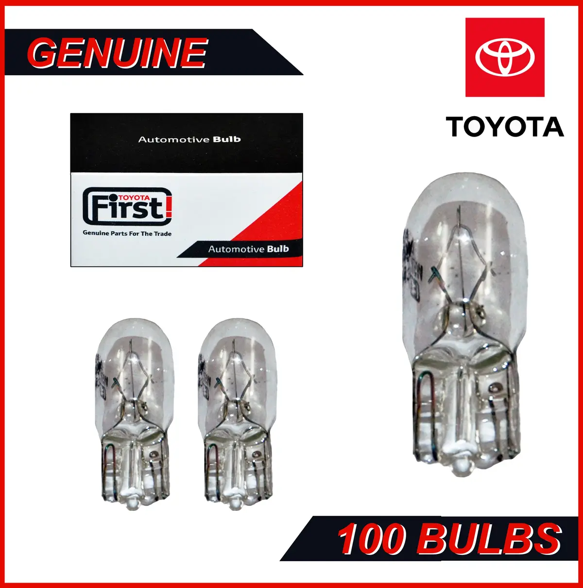 T10 501 Bulbs 12V 5W Sidelight Capless Number Plate W5w Halogen Car Bulbs X100 1