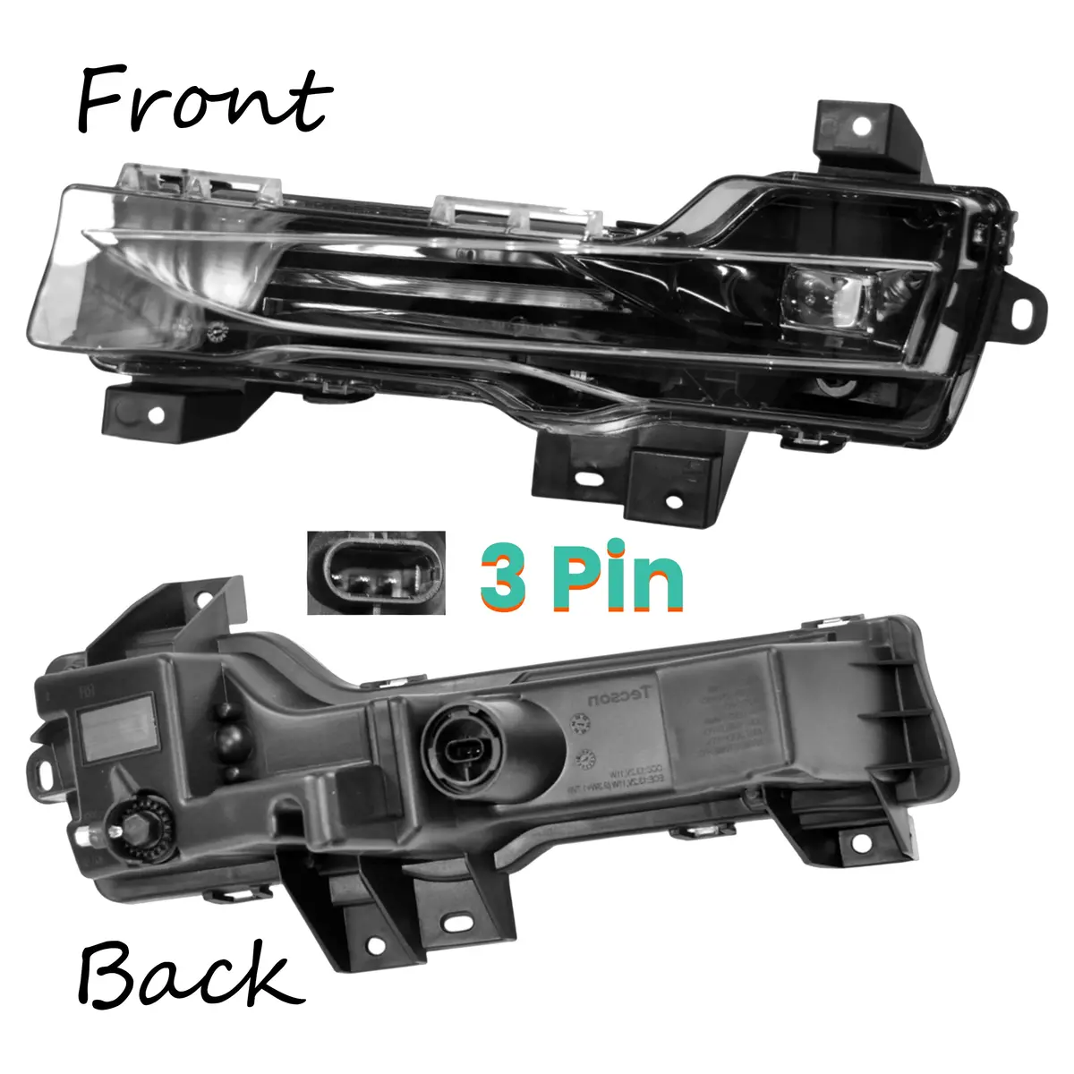 Front Right Fog Lamp & Drl For Tesla: Model 3, Model Y 1