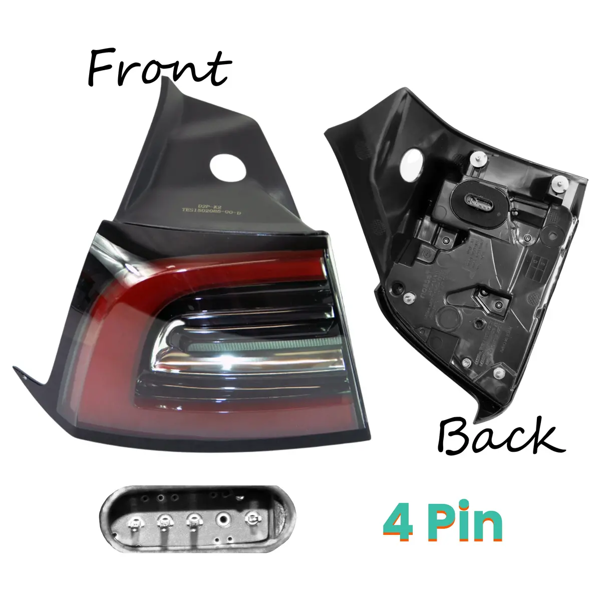 Rear Outer Tail Light Left For Tesla: Model 3, Model Y 1
