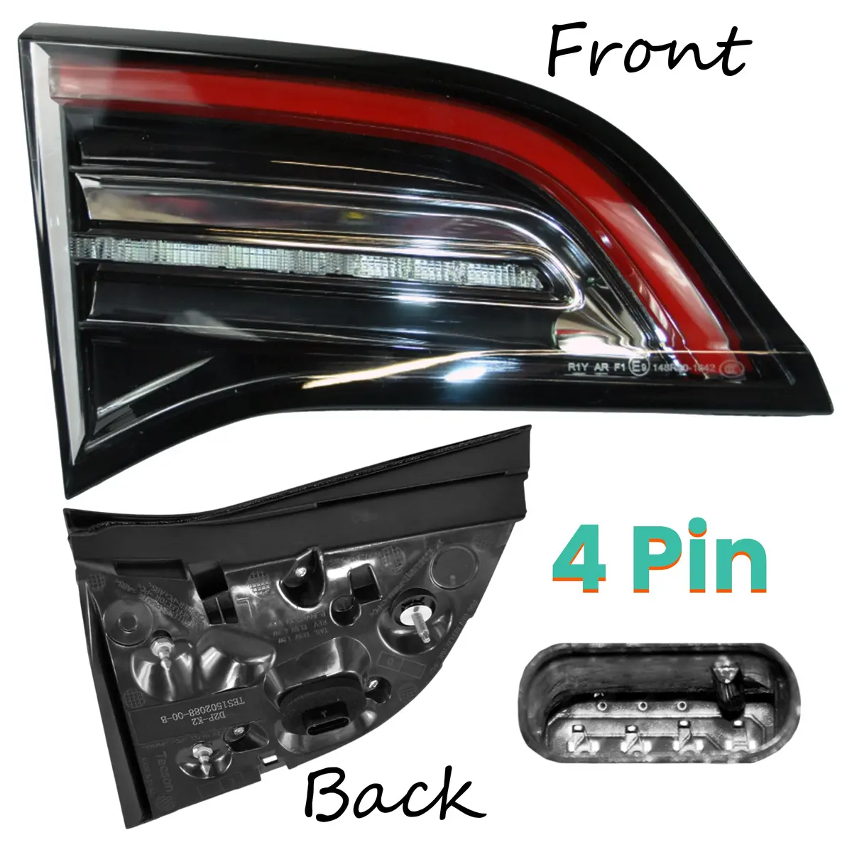 Inner Rear Tail Light Left For Tesla: Model 3, Model Y 1