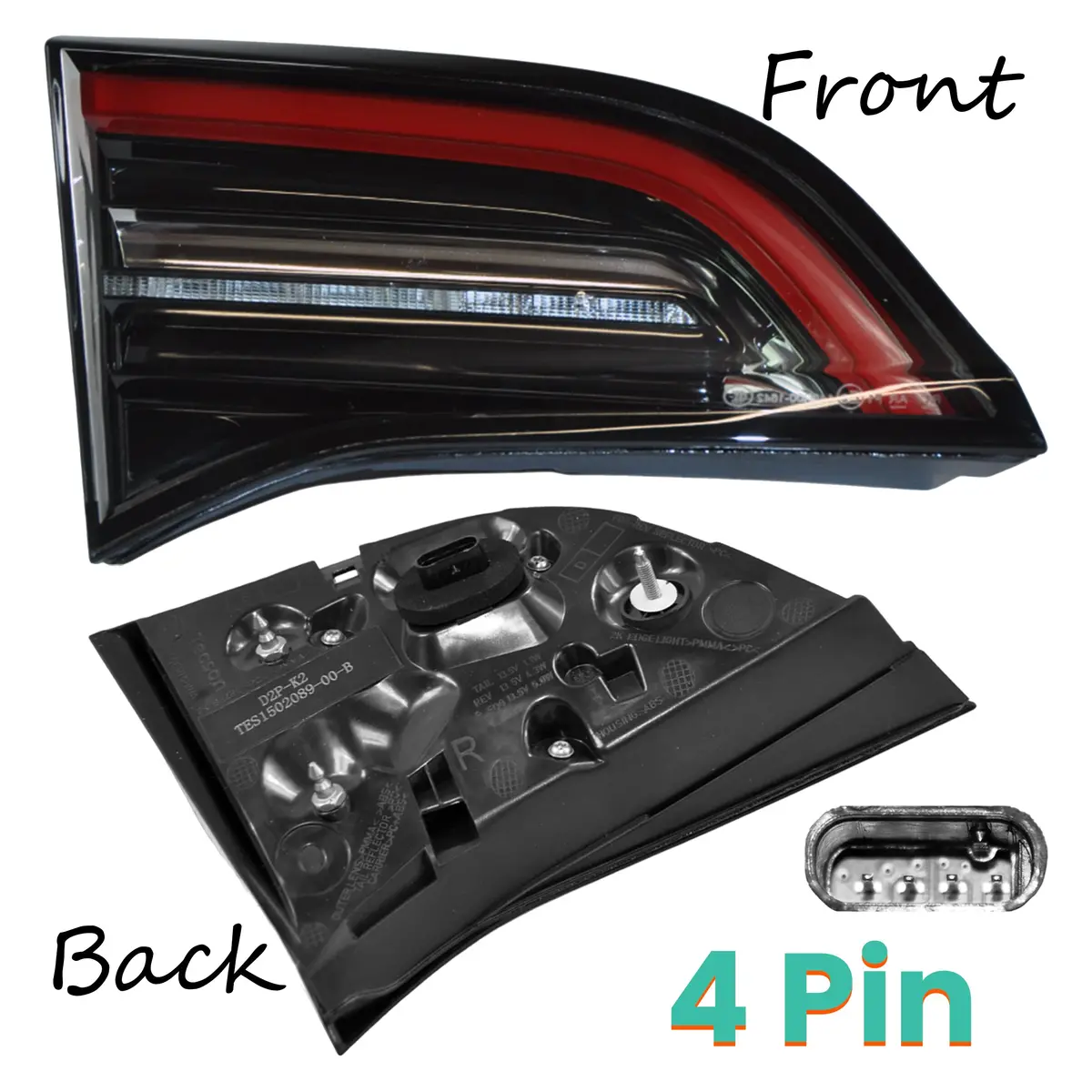 Inner Rear Tail Light Right For Tesla: Model 3, Model Y 1