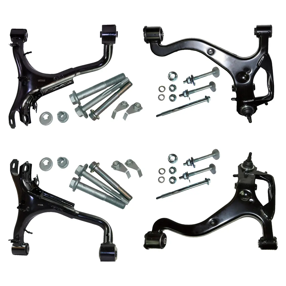 Set Of Rear Upper & Front Lower Suspension Wishbone Control Arms With Fittings 1