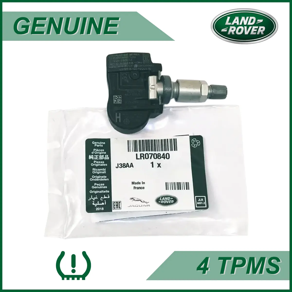 4 Pcs Of Genuine Tpms Sensors For Jaguar E-Pace X540 F-Pace X761 I-Pace X590 2