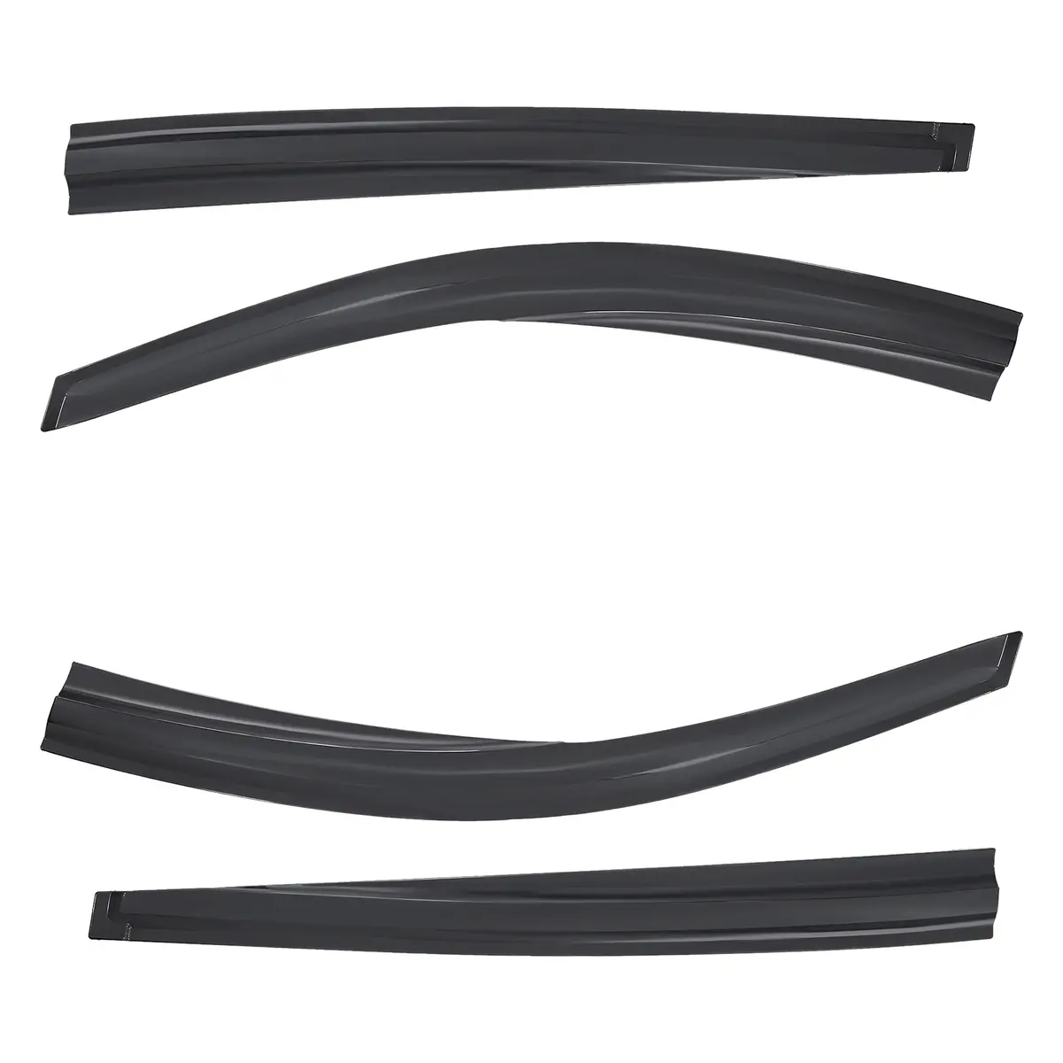 4Pcs Of Front & Rear Wind Deflectors For Mitsubishi: L 200, L 200 / Triton 2005-2015 1