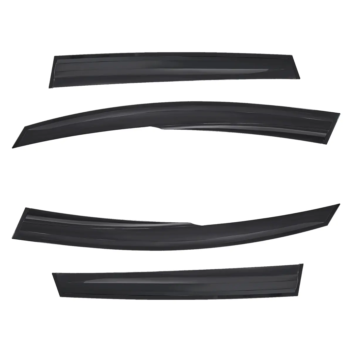 4Pcs Of Front & Rear Wind Deflectors For Renault: Clio Renault Clio 5 Door Hatchback Bh (12-18) 1