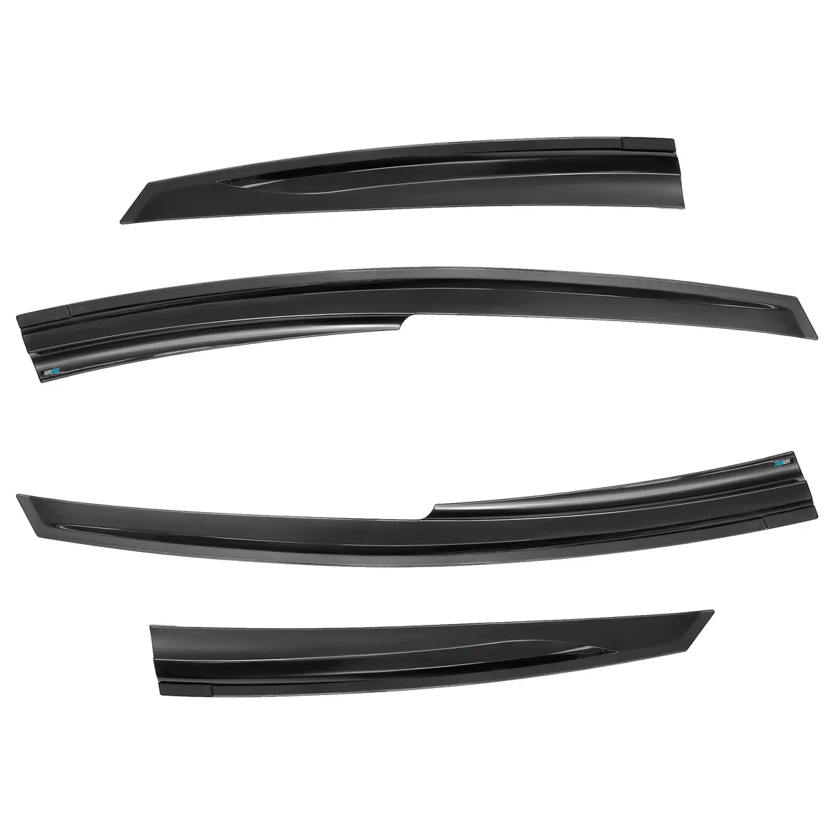 4Pcs Of Front & Rear Wind Deflectors For Toyota: Prius 2009-2012 Sedan 1
