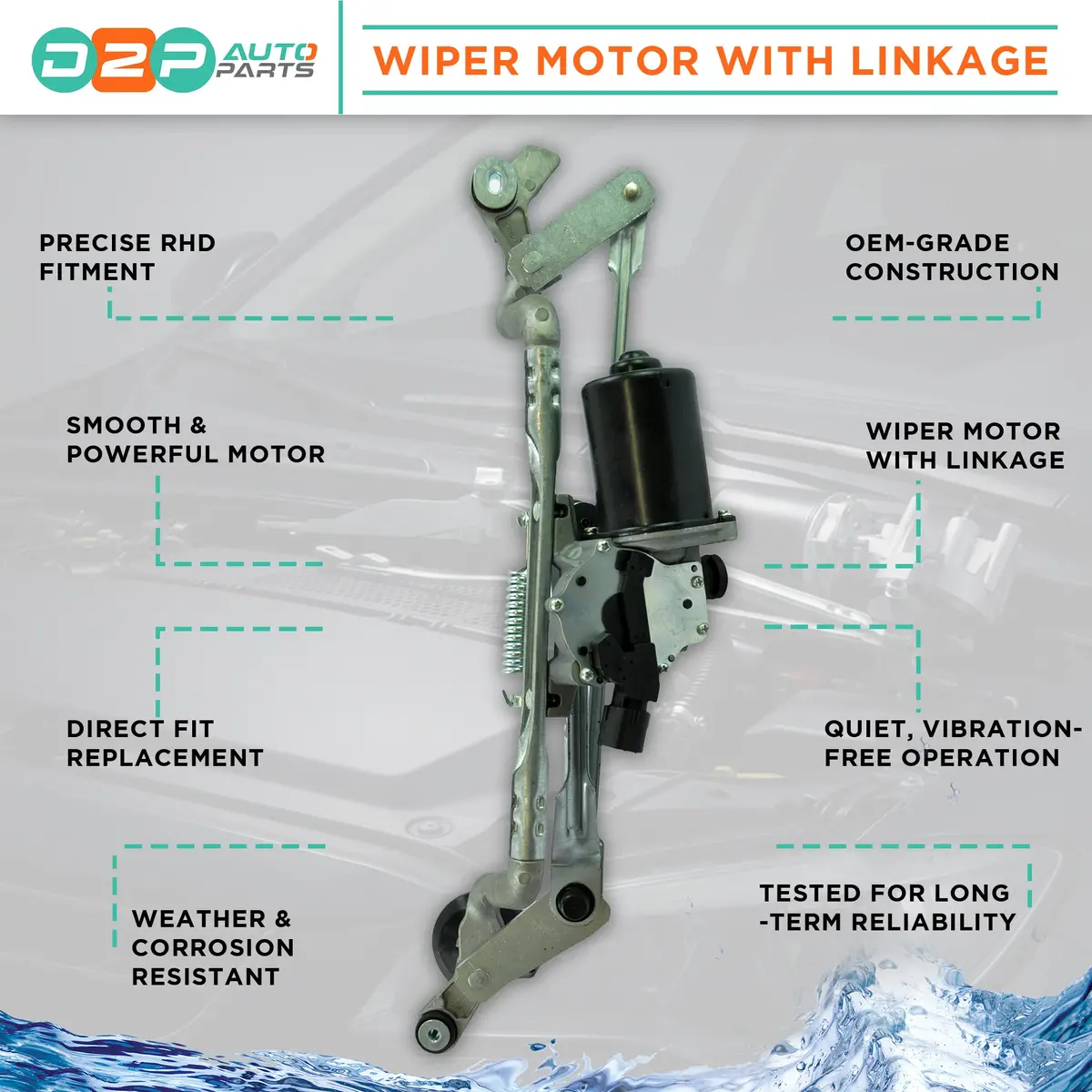 Front Windscreen Wiper Motor With Linkage For Lexus: Hs, Toyota: Prius, Sai 2
