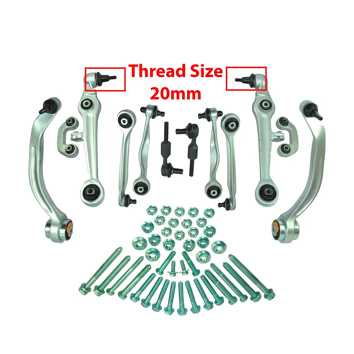 Front Wishbone Track Control Arms Kit (20 Mm) For Audi, Vw, Seat, Skoda 1