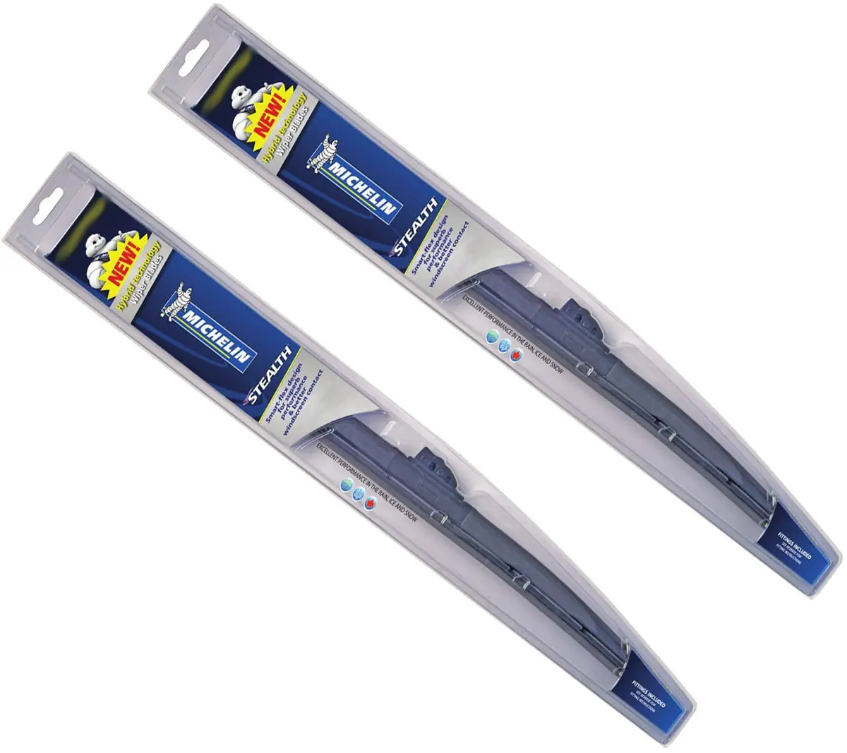 Genuine Michelin Stealth Hybrid Front Wiper Blades Pair 400Mm/16” + 450Mm/18” 1