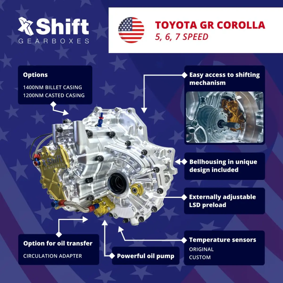 X Shift Gr Corolla Sequential Gearbox 5/6/7 Speed 2