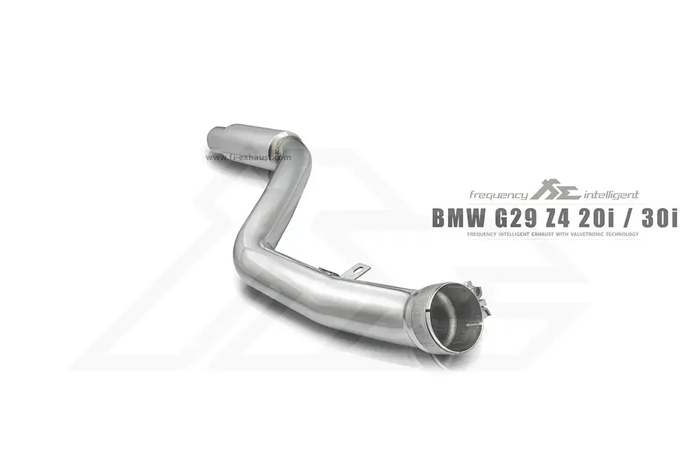 Fi Exhaust Front Pipe + Mid Pipe + Valvetronic Muffler + Dual Silver Tips (Retains Oem Valve Settings - No Remote) - G29 Z4 2019-Up 2
