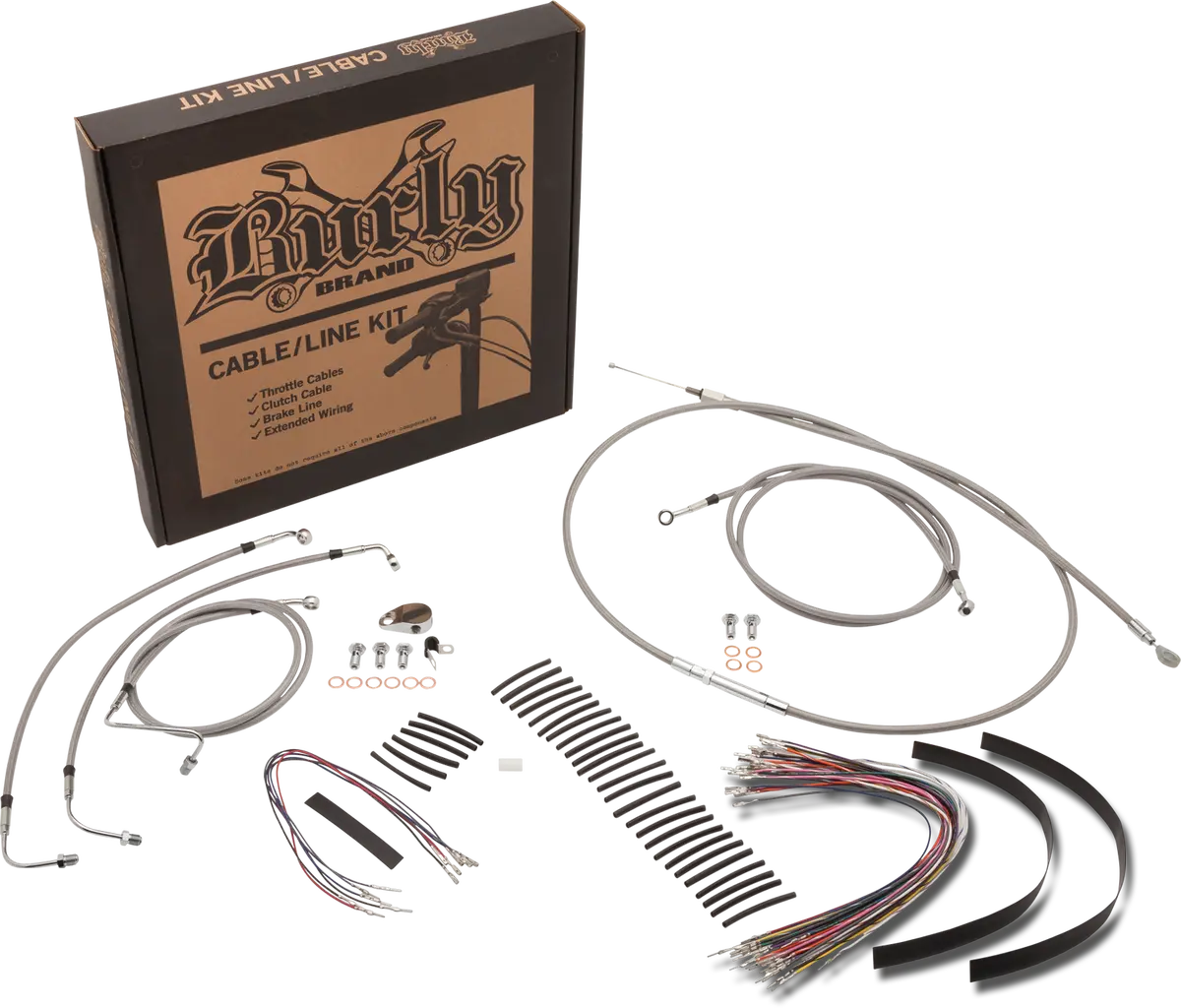 Burly Cntrl Kit 18 19" Ape Stainless W/ Cruise 2