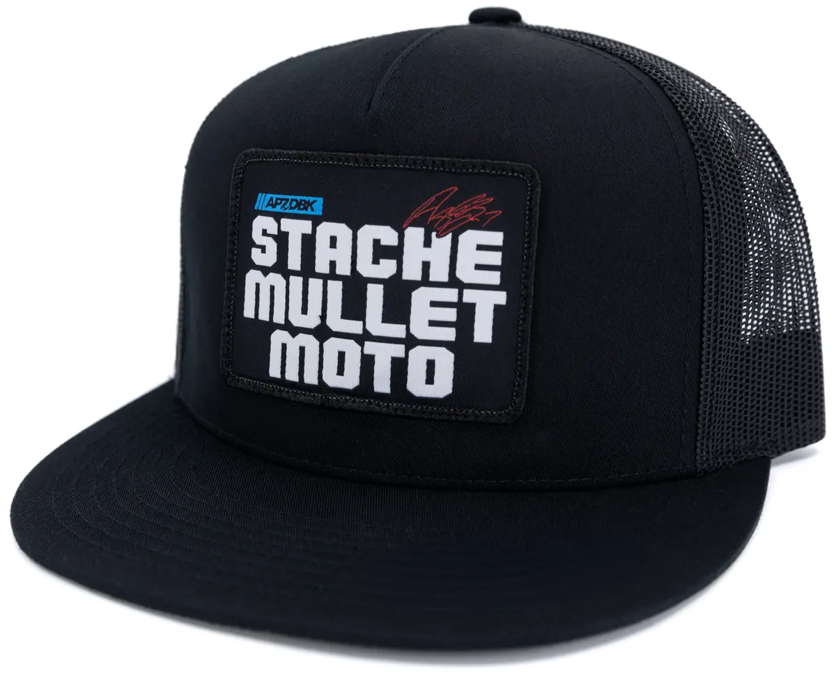 Stache Mullet Moto 2Fifty Hat Black 1