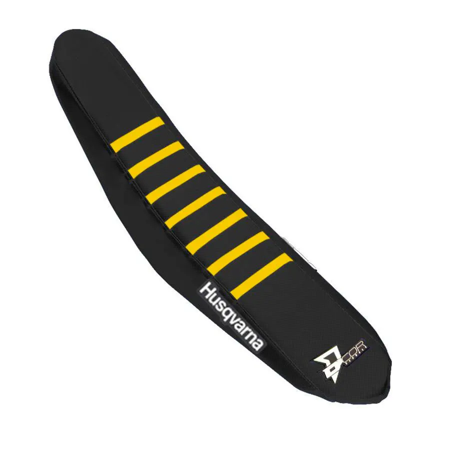 Seat Cover Black W/Yellow Ribs Hus 1