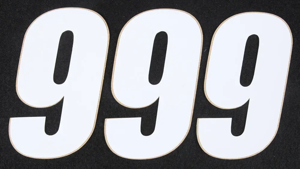 Number 9 White 4" 3/Pk 1