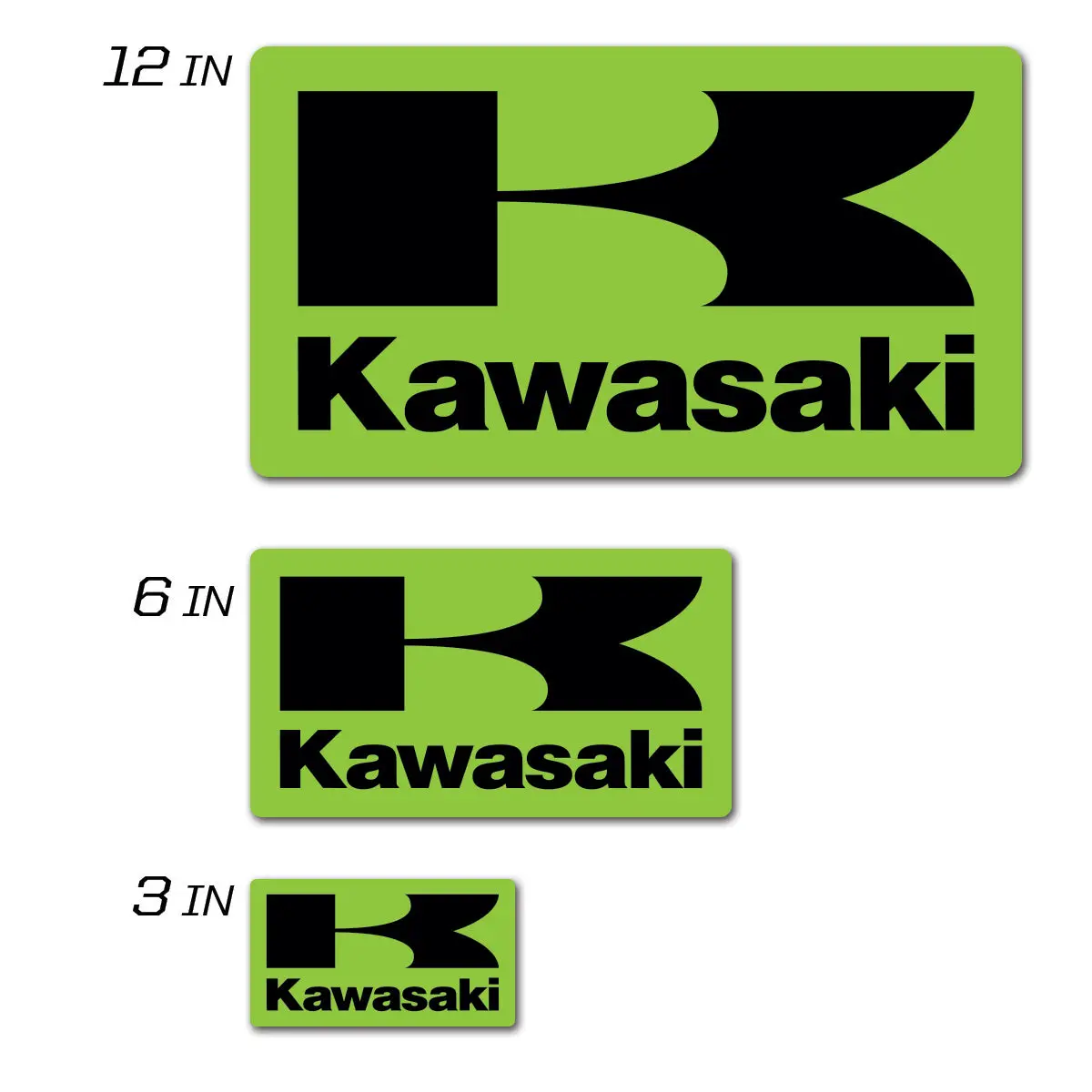 Kawasaki Icon Decal 3" Squared Kawasaki Icon Decal 3" Squared 1