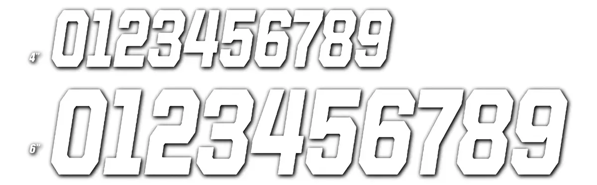 #8 White 6 Race Series 3/Pk 1