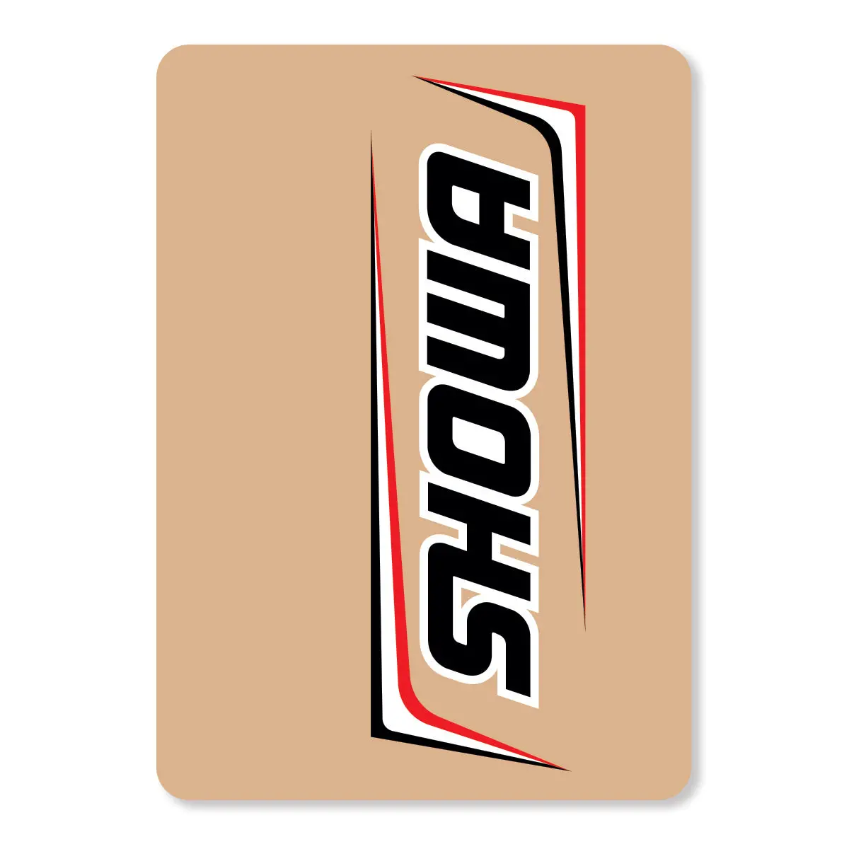 Showa Upper Fork Decals Black/White 1