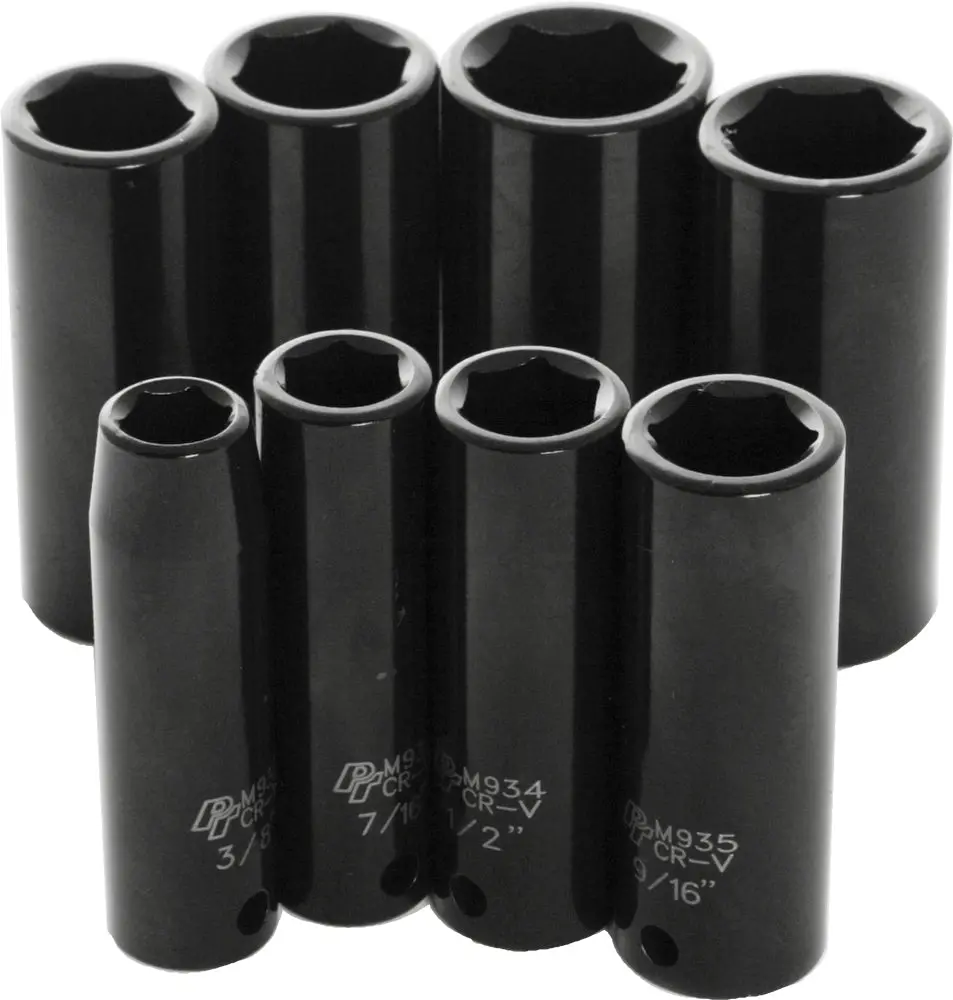 8 Pc 3/8" Sae Imp Skt Set Deep 1