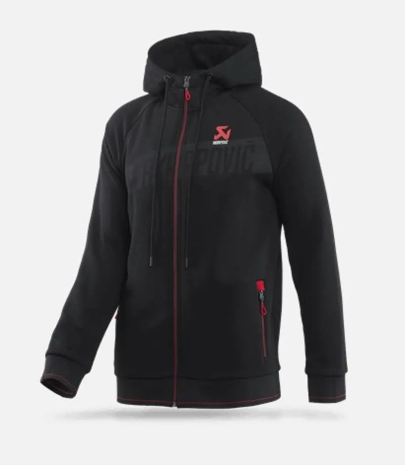 Akrapovic Mens Corpo Zip Hoodie Black - Large 2