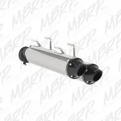 Dual Stacked Slip On System W/ Performance Muffler Blk Tip 1