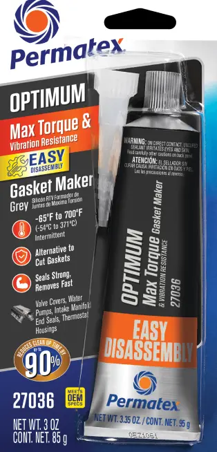 Optimum Grey Rtv Silicone 3 Oz 12/Case 1
