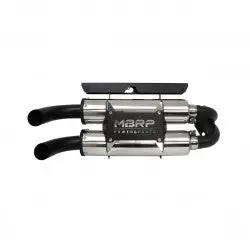Dual Stacked Slip On System W/ Performance Muffler Blk Tip 1