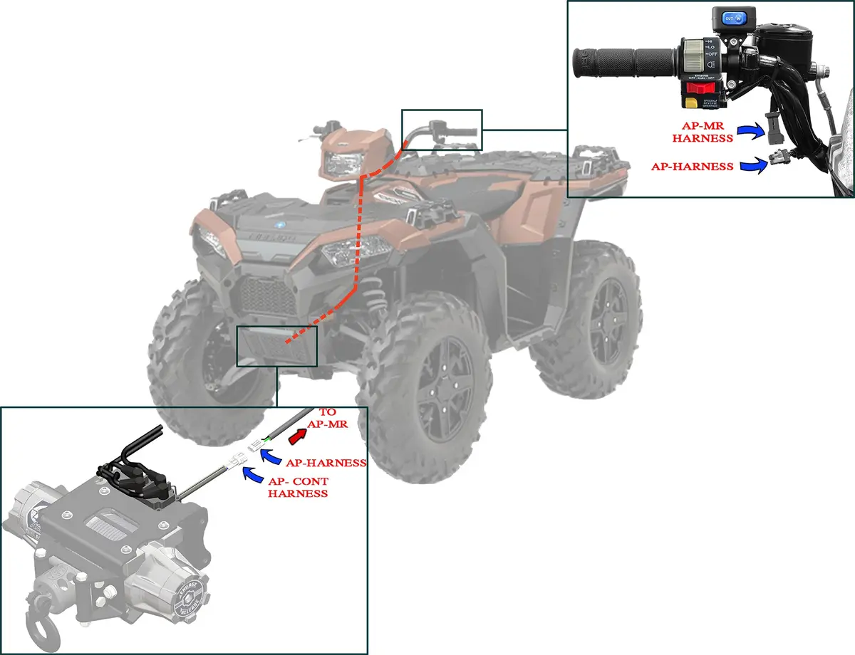 Ap Harness Assault Winch Polaris Kit 2