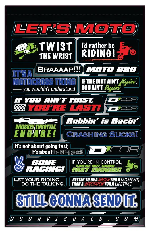 Kids Moto Talk Decal Sheet 1