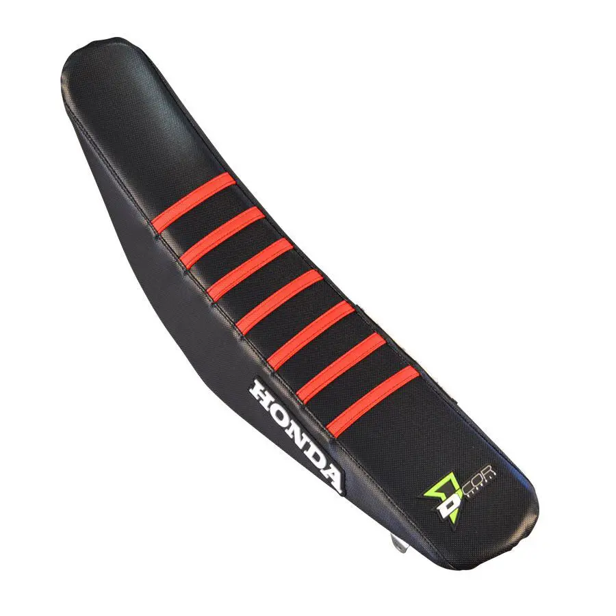 Seat Cover Black/Red W/Ribs 1