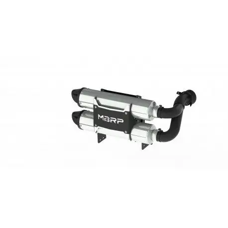 Dual Stacked Slip On System W/ Performance Muffler Blk Tip 1