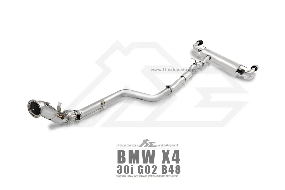 Fi Exhaust Front Pipe + Mid Pipe + Valvetronic Muffler + Dual Silver Tips (Retains Oem Valve Settings - No Remote) - G01 X3 | G02 X4 2019-2021 1