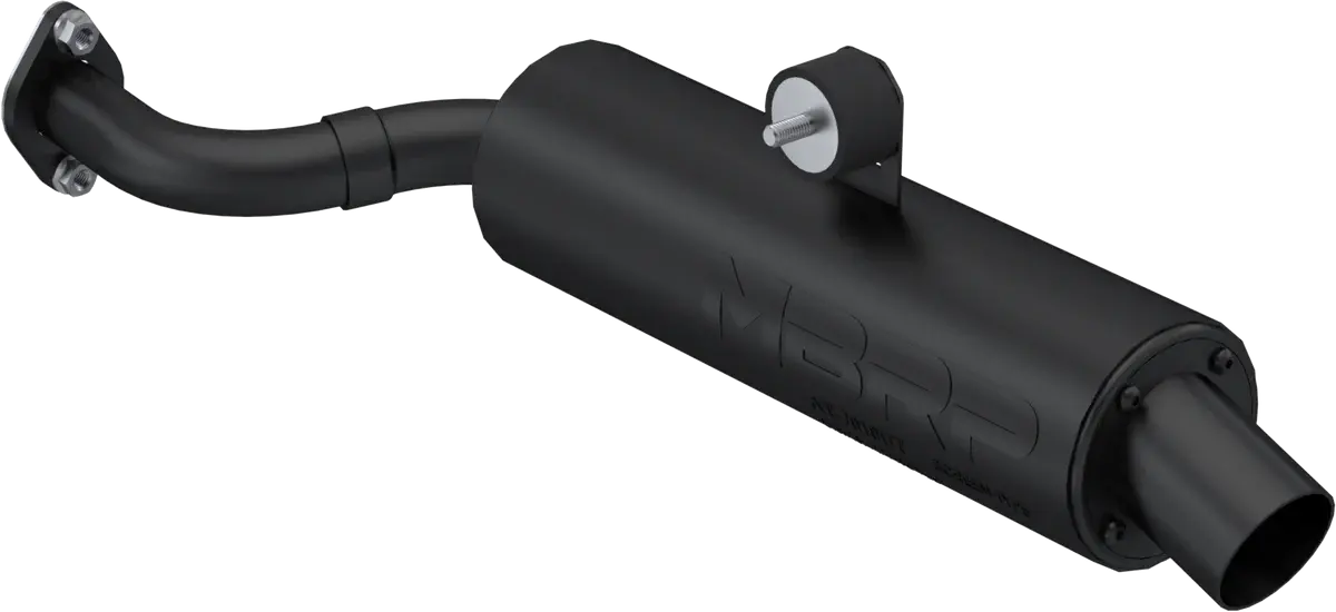 Single Slip On System W/ Utility Muffler Blk Can 1