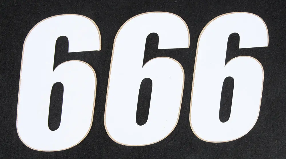 Number 6 White 4" 3/Pk 1