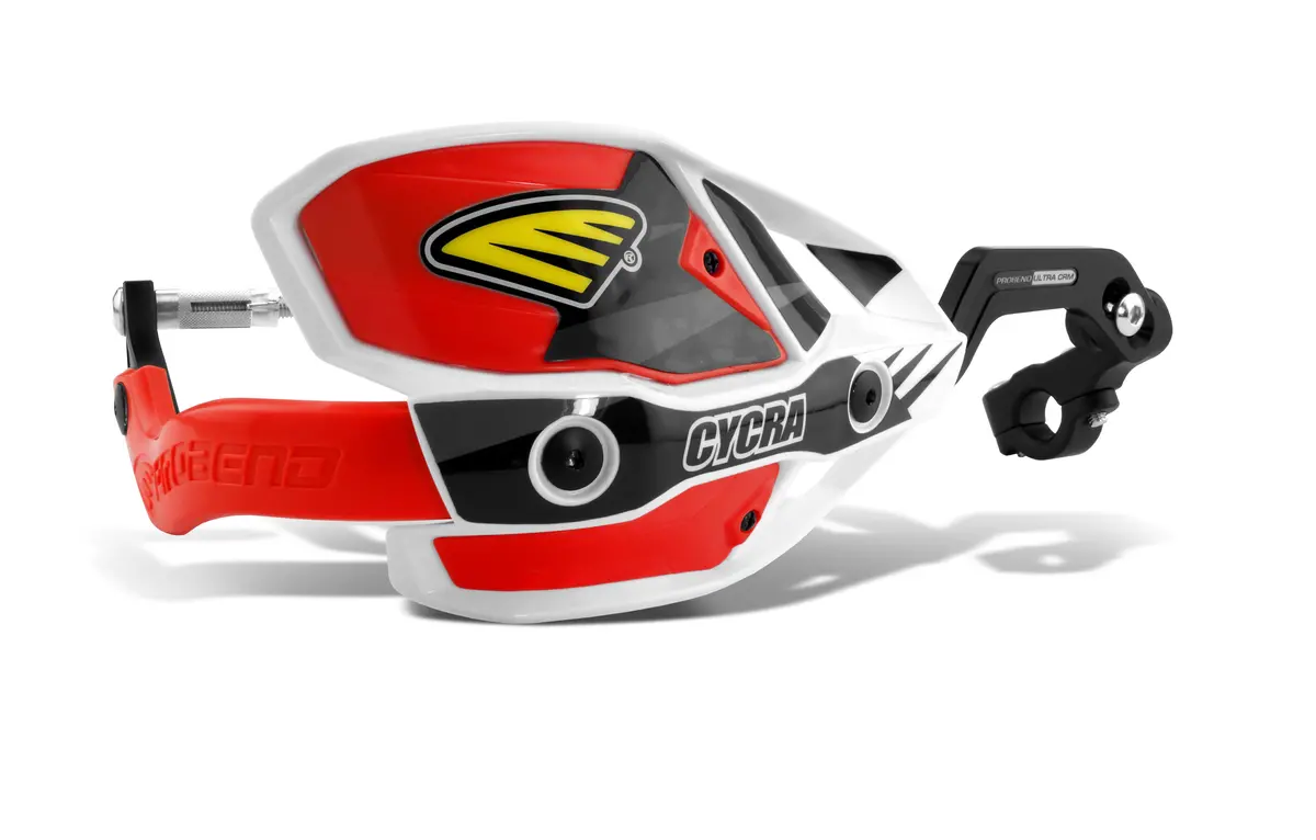 Crm Wrap Around Handguards 1 1/8" Clamp   White/Red 1